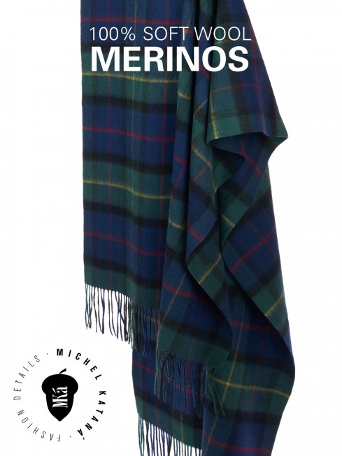 LYBSTER-KILT-NATIVE, длиный ПАЛАНТИН из мягчайшей шерсти MERINOS из пряжи средней тяжести, коллекционная линия CONFRONTATION (Собственный Взгляд) TQ.W220_VM2020-25/BLUE.VERT